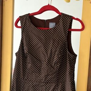Rabbit Rabbit Rabbit Brown Polka Dot Sleeveless Maxi Dress